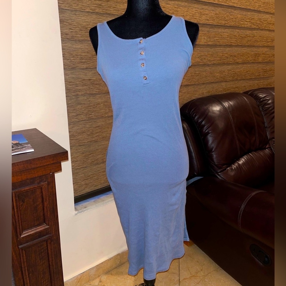 blue long dress